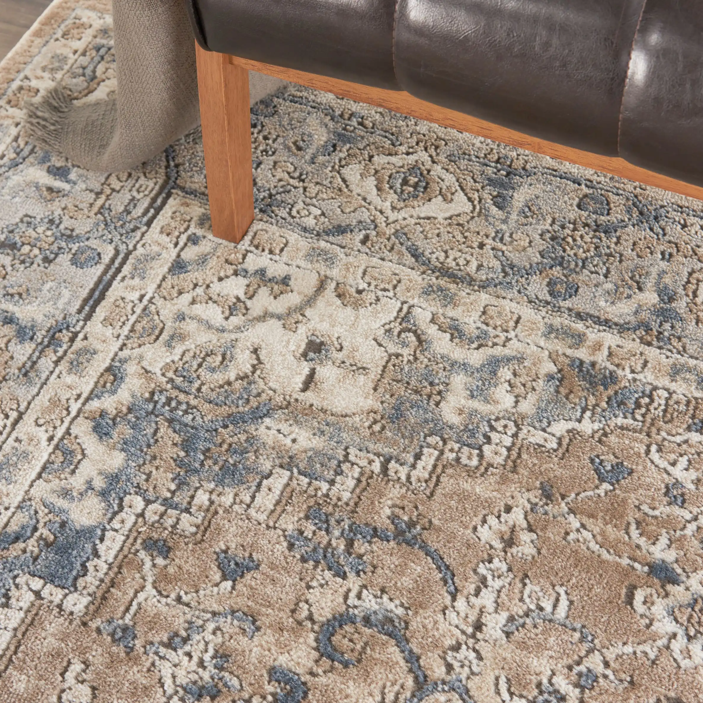 Quarry QUA05 Beige Grey Rug - Image 6