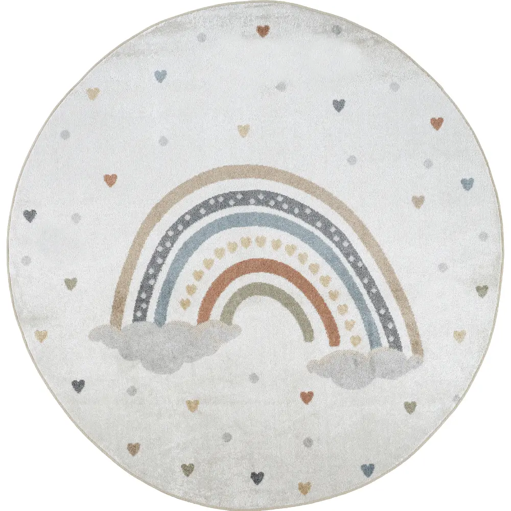 Raini-Bow Kids Machine Washable Multicolour Bedroom Rug - Image 10