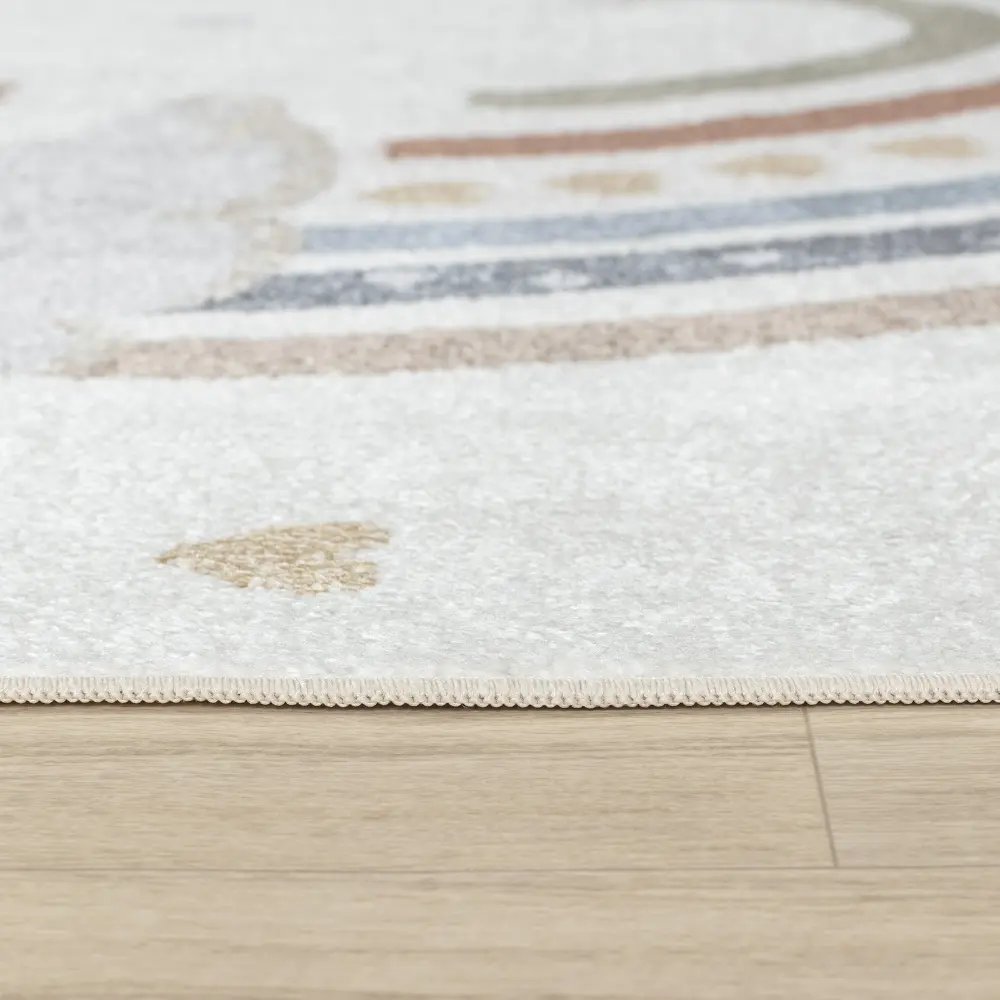 Raini-Bow Kids Machine Washable Multicolour Bedroom Rug - Image 15