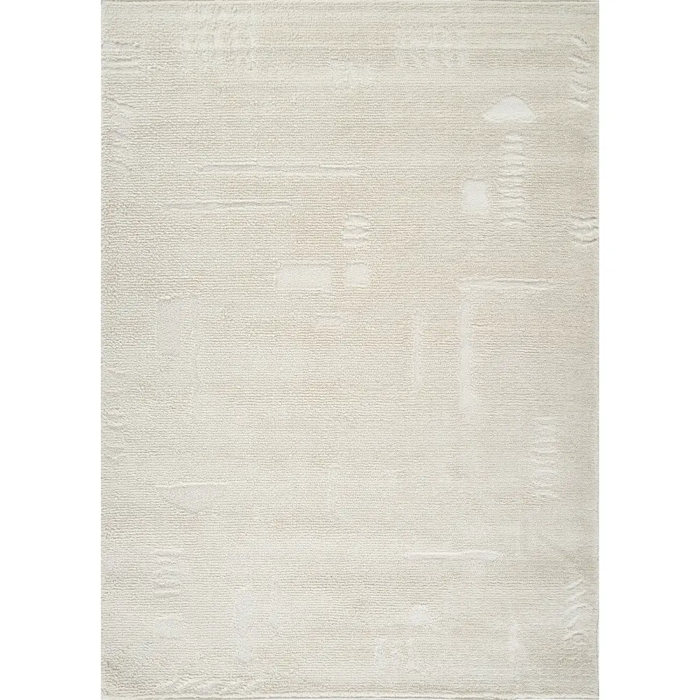 Rita Scandi Modern High Pile Off-White Rug - Image 3