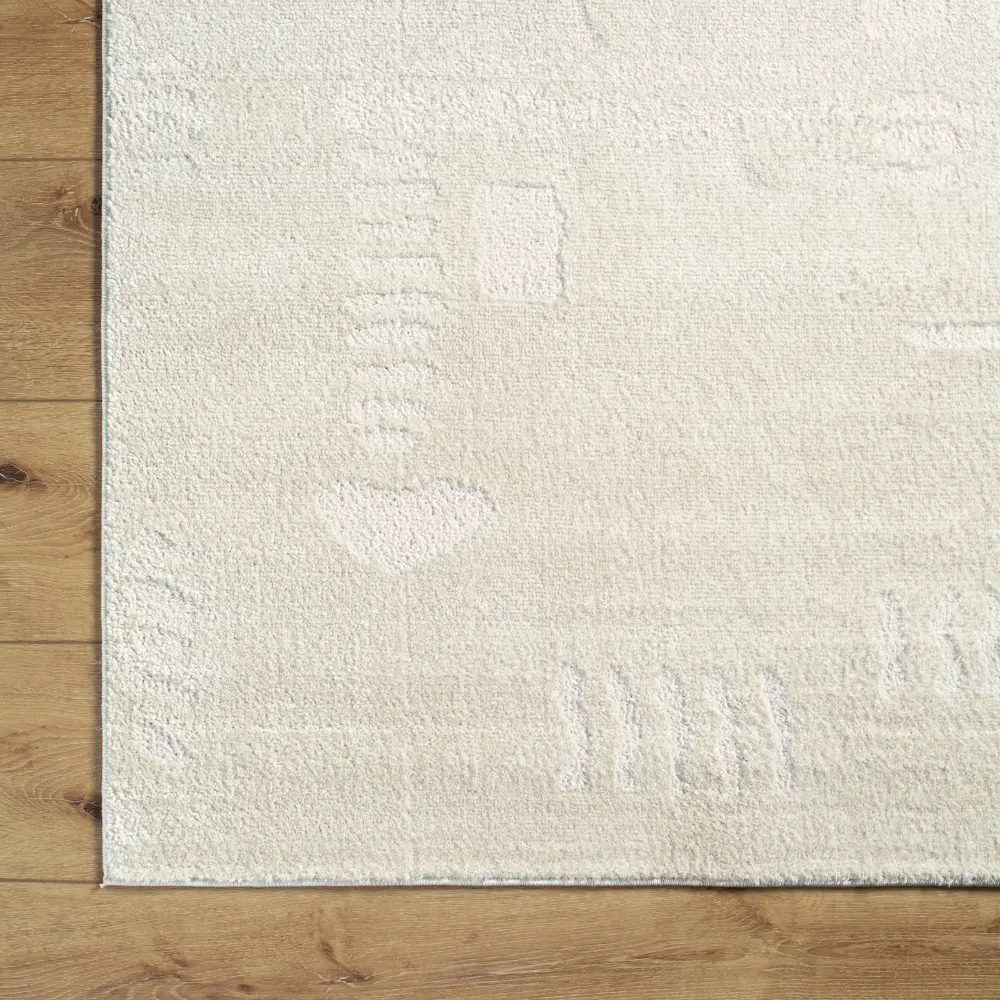 Rita Scandi Modern High Pile Off-White Rug - Image 8