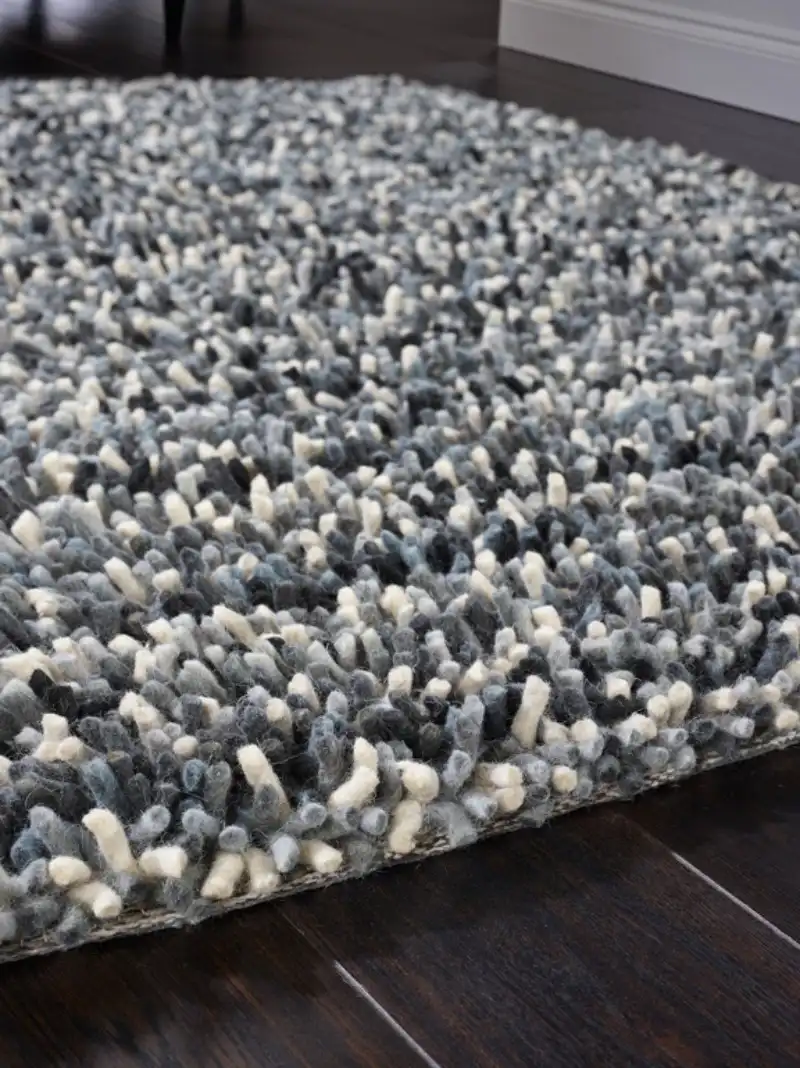 Rocks Shaggy Grey Rug - Image 2