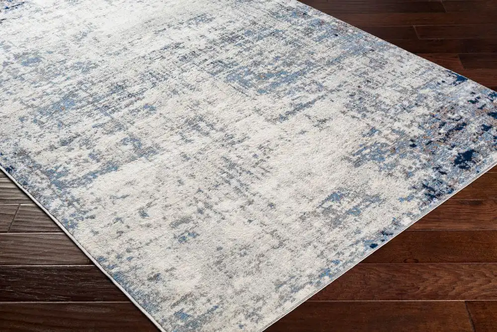 Alix Abstract Modern Marble Dark Blue Rug - Image 3