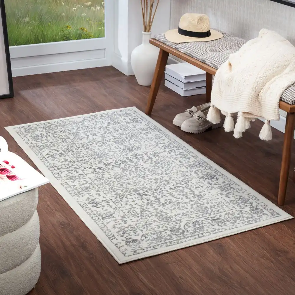 Margaux Vintage Oriental Boho Grey/Ivory Rug