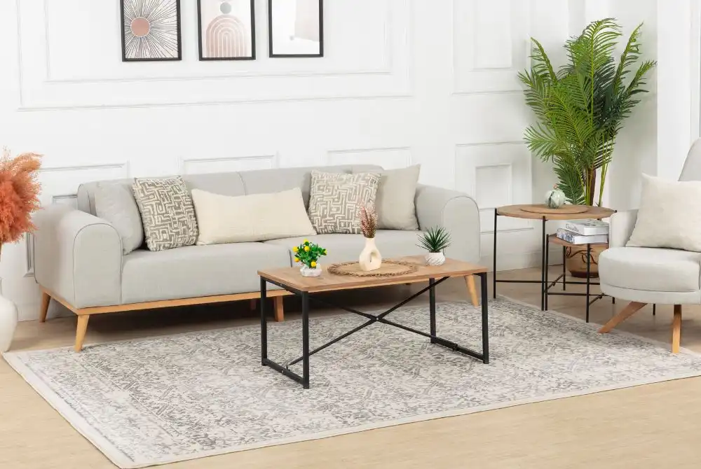 Margaux Vintage Oriental Boho Grey/Ivory Rug - Image 8