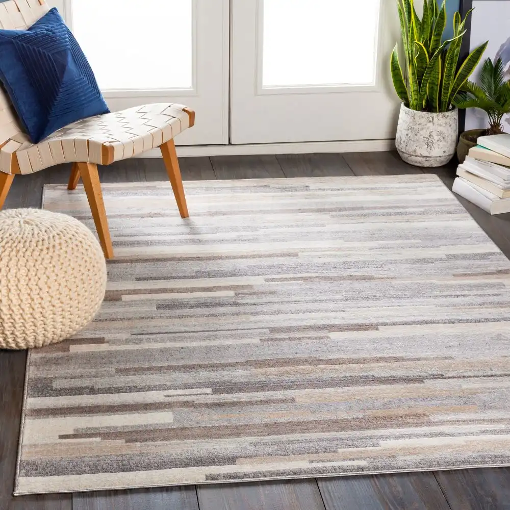 Olivia Scandi Modern Medium Grey/Tan/White Rug