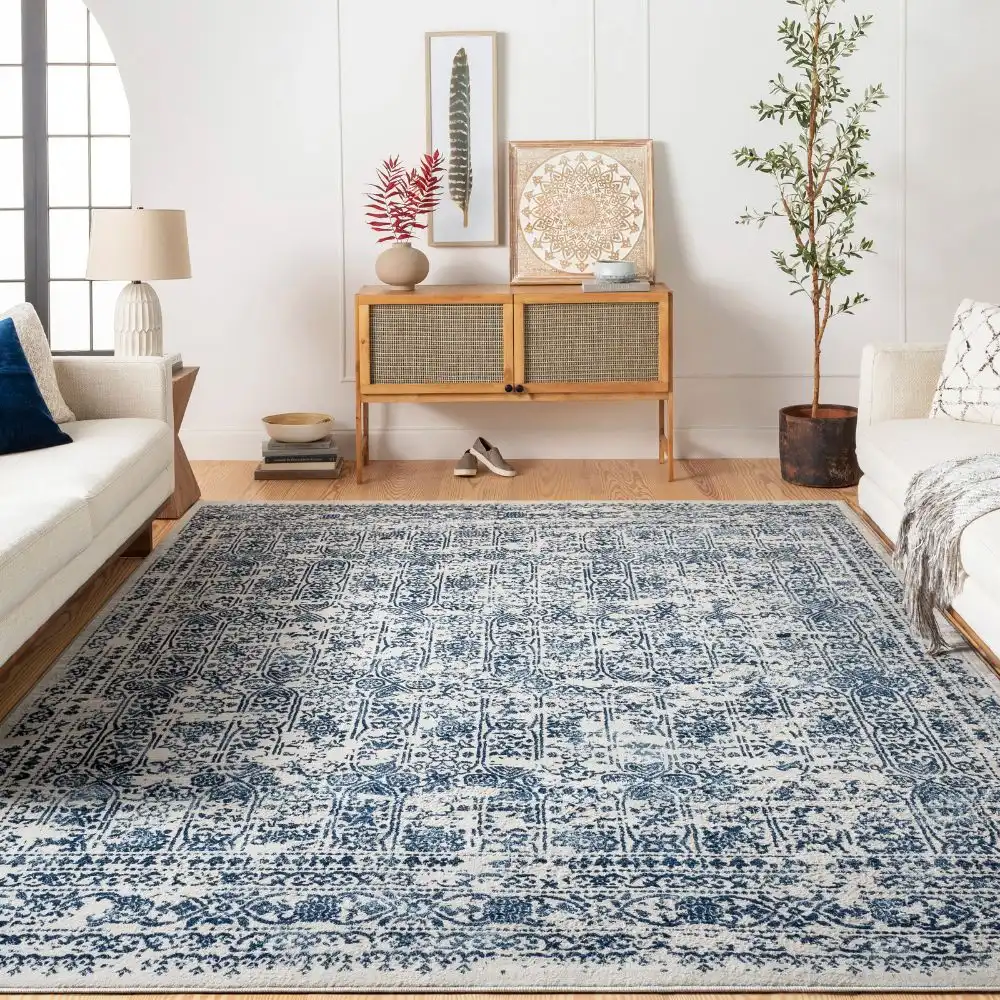 Vicky Vintage Oriental Boho Dark Blue Rug - Image 4