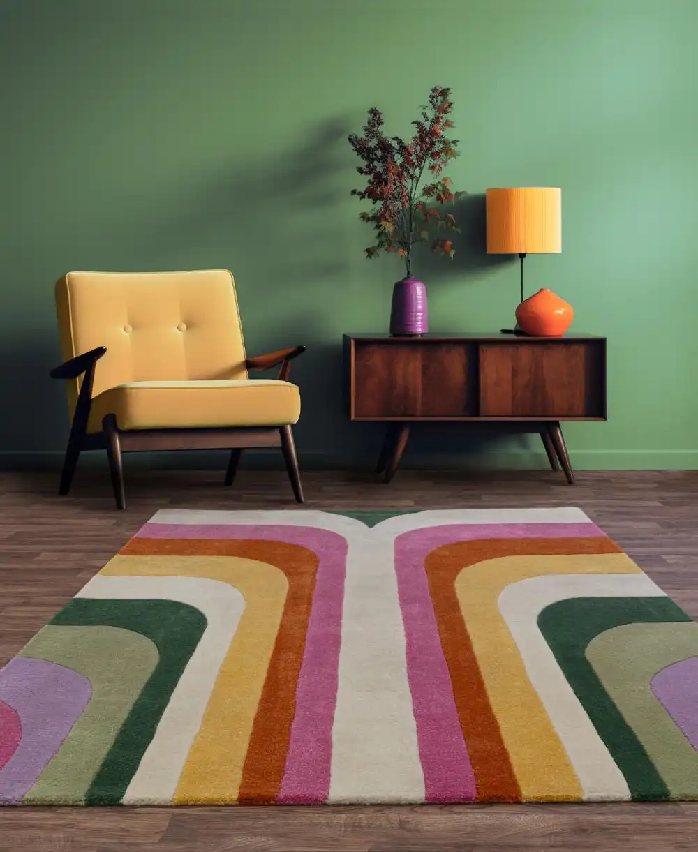 Romy 01 Retro Pink Rug - Image 7