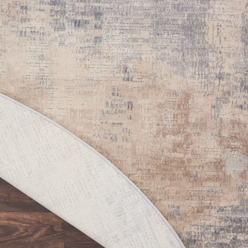 Rustic Textures RUS02 Beige Grey Rug - Image 7