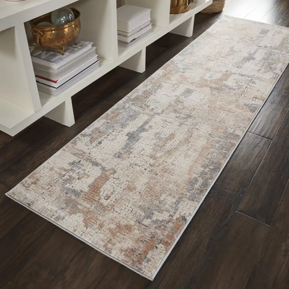 Rustic Textures RUS06 Beige Grey Rug - Image 4