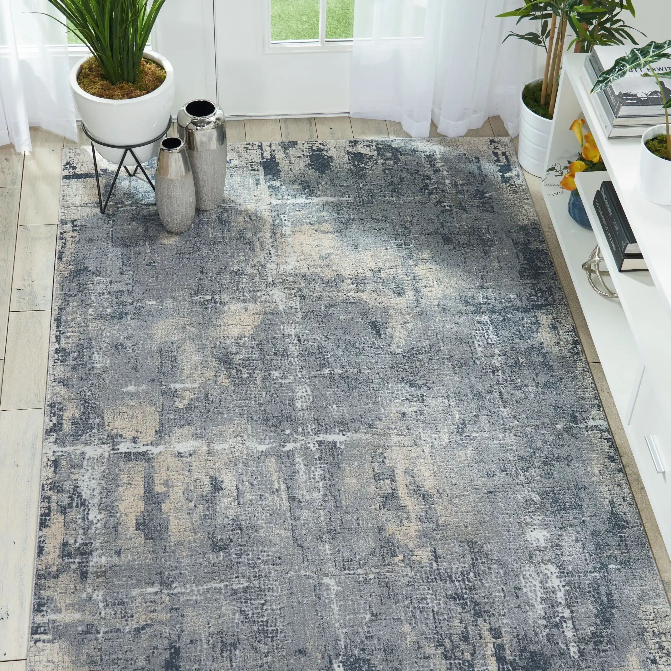 Rustic Textures RUS06 Grey Beige Rug