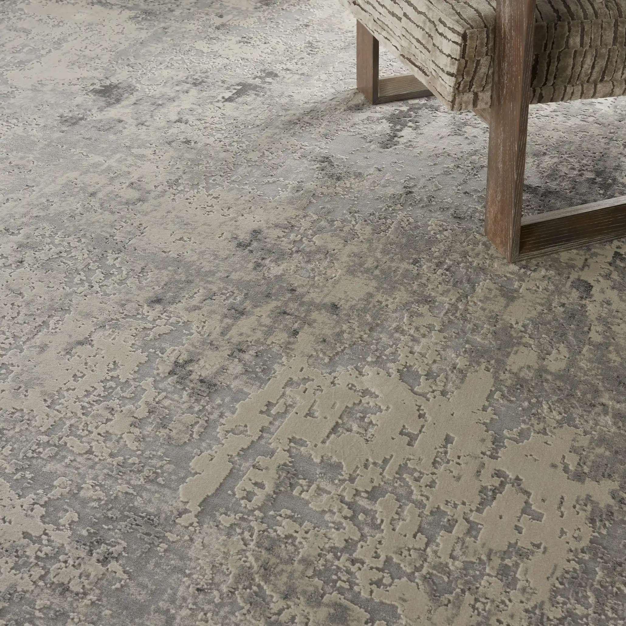 Rustic Textures RUS07 Grey Beige Rug - Image 4