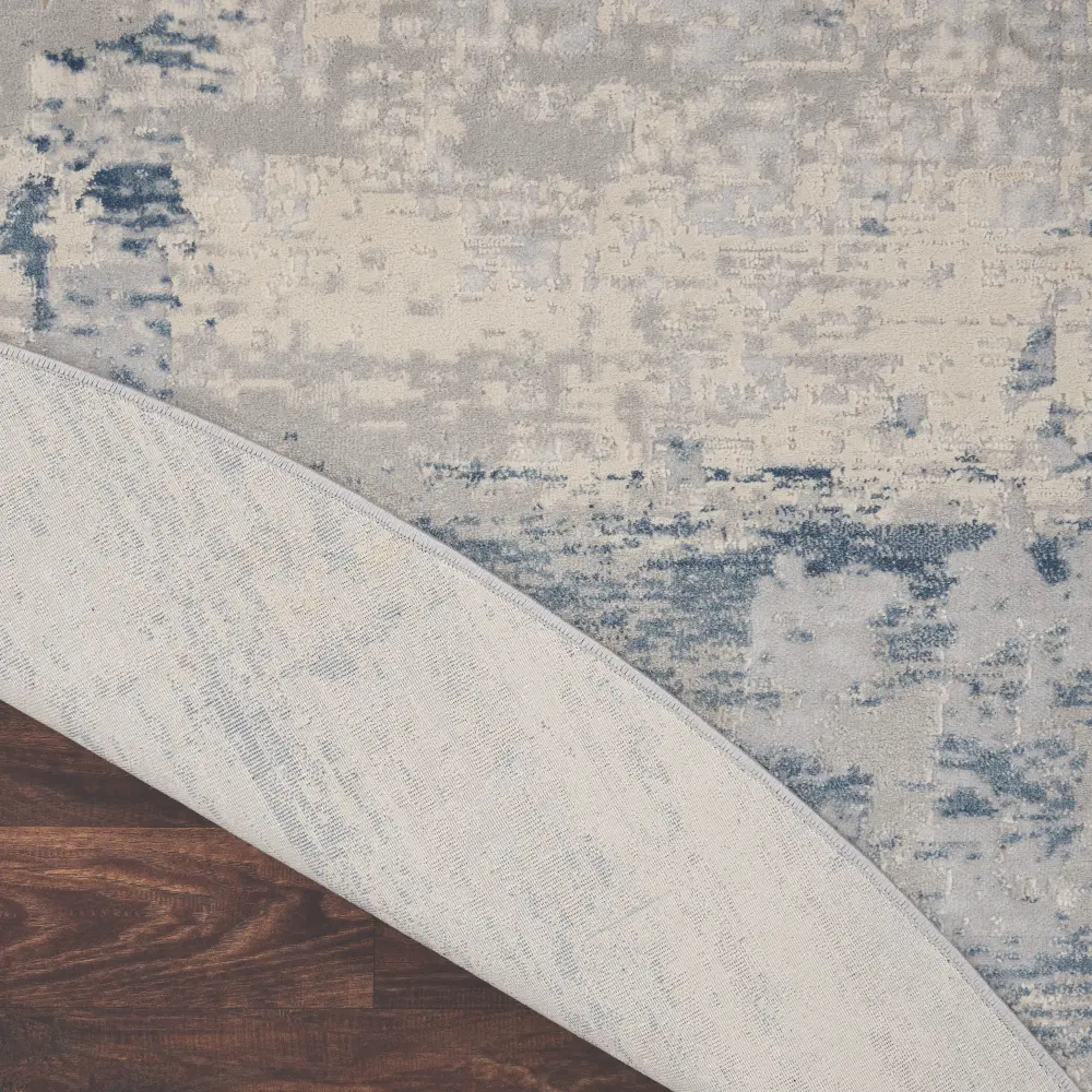 Rustic Textures RUS10 Ivory Blue Rug - Image 11