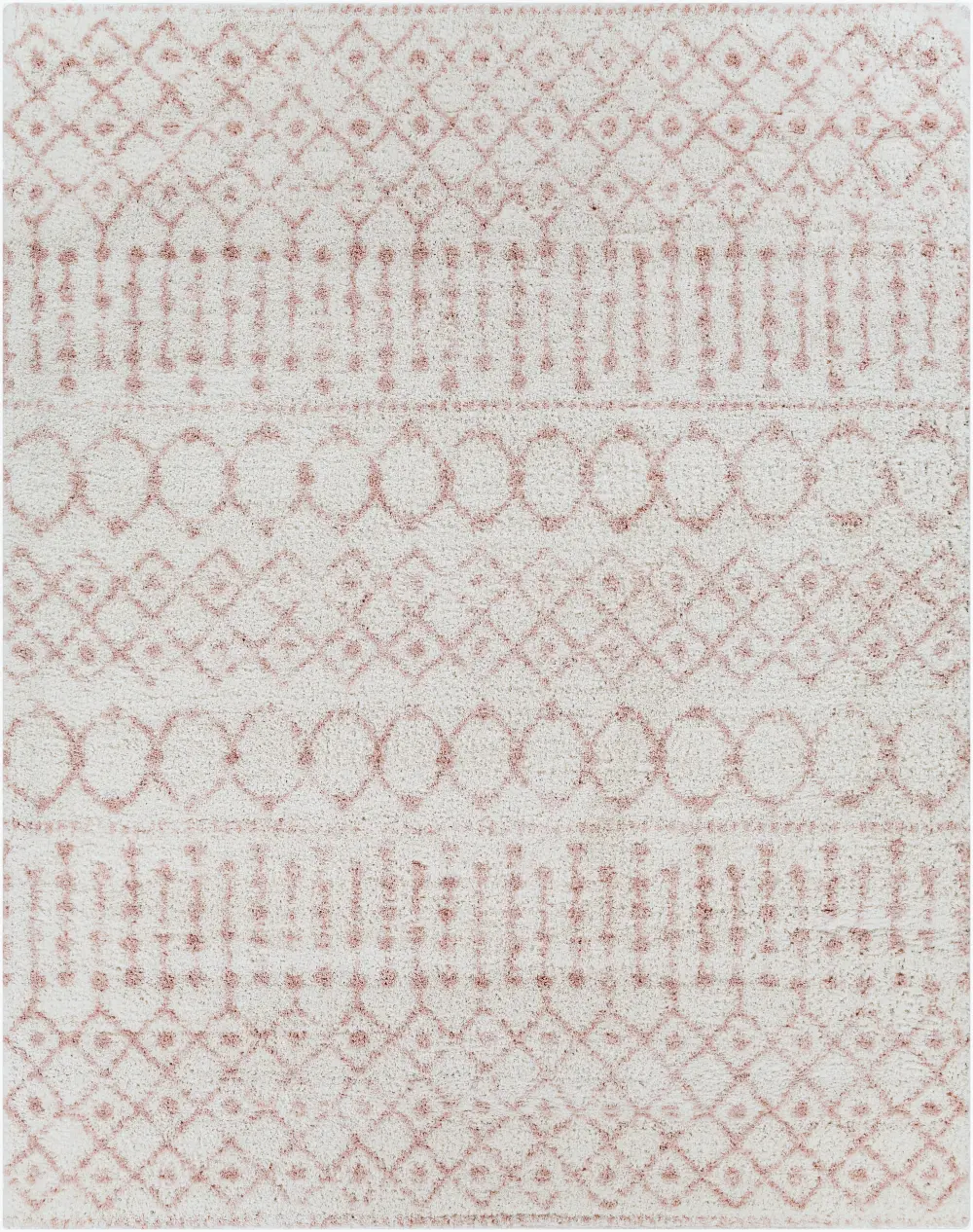 Saanjh Shaggy Global Plush Pile Pale Pink Rug - Image 11