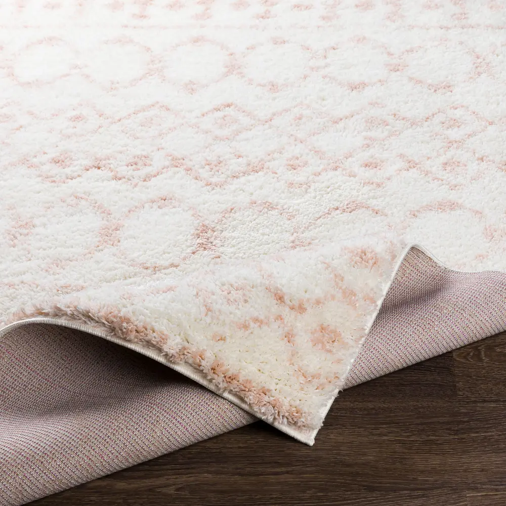 Saanjh Shaggy Global Plush Pile Pale Pink Rug - Image 4