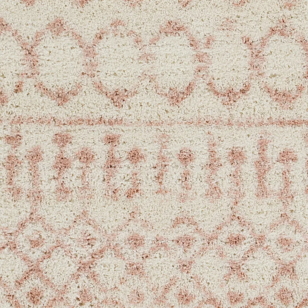 Saanjh Shaggy Global Plush Pile Pale Pink Rug - Image 7