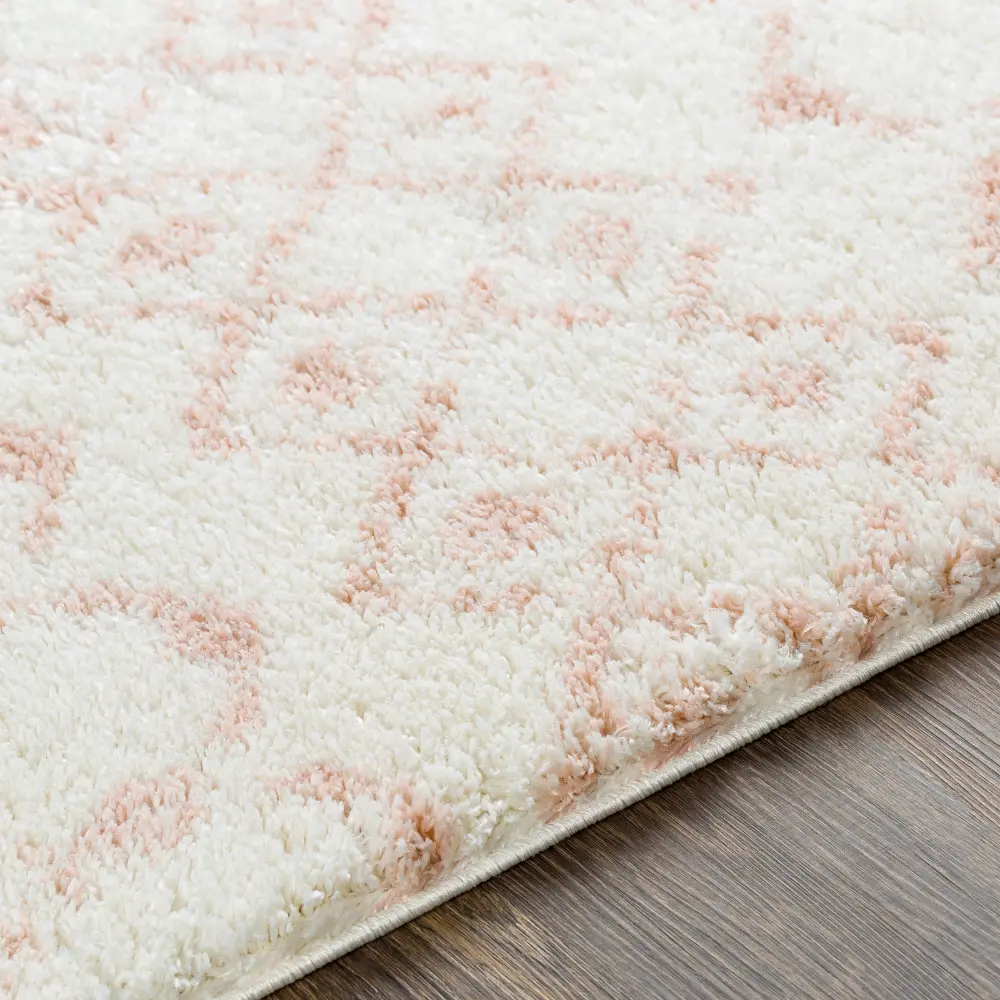 Saanjh Shaggy Global Plush Pile Pale Pink Rug - Image 8