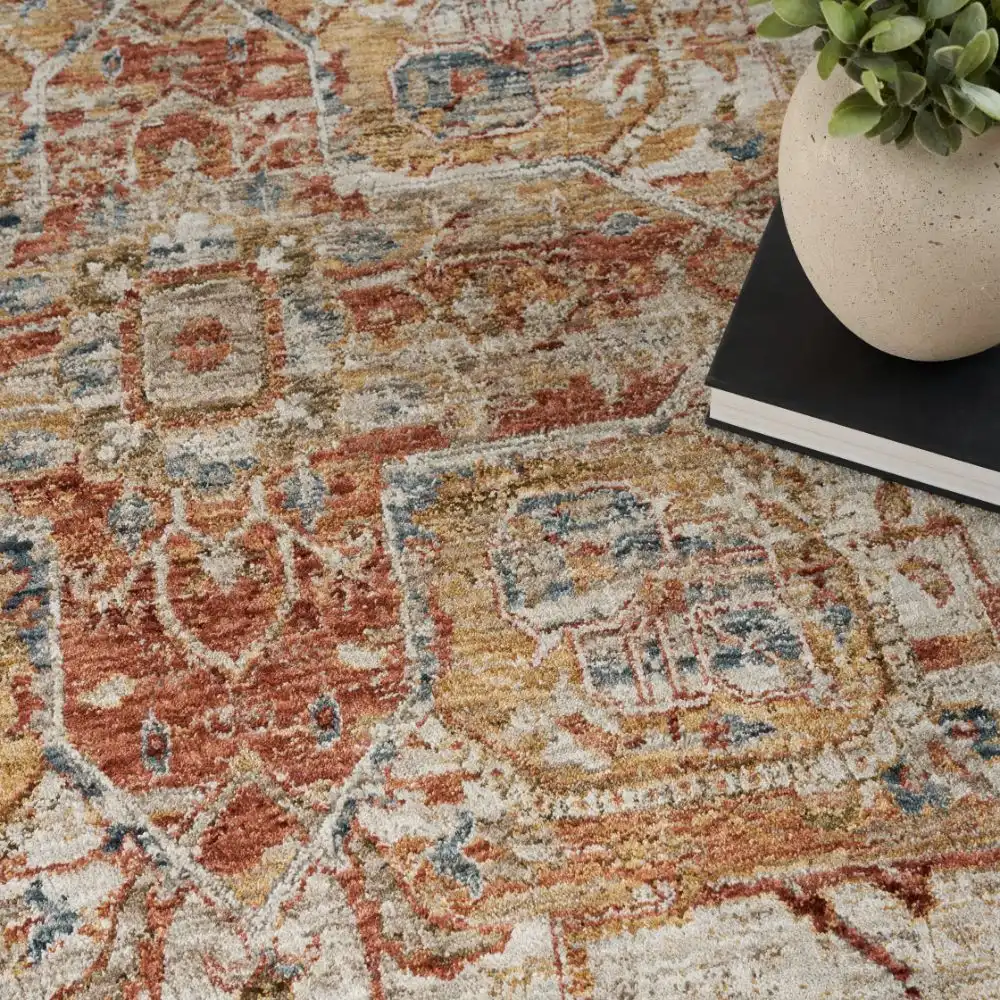 Sahar SHR06 Ivory Rust Rug - Image 4