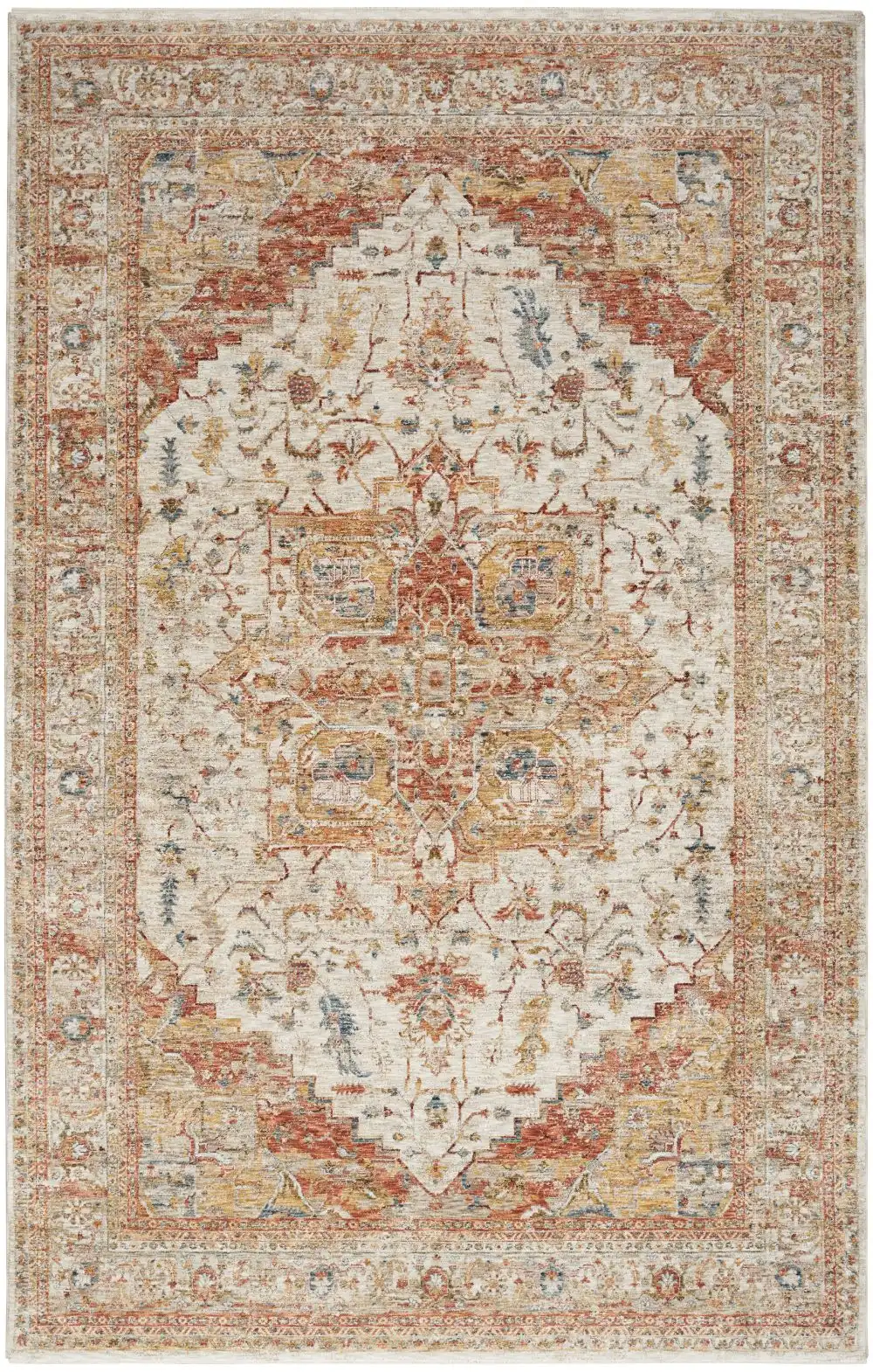 Sahar SHR06 Ivory Rust Rug - Image 5