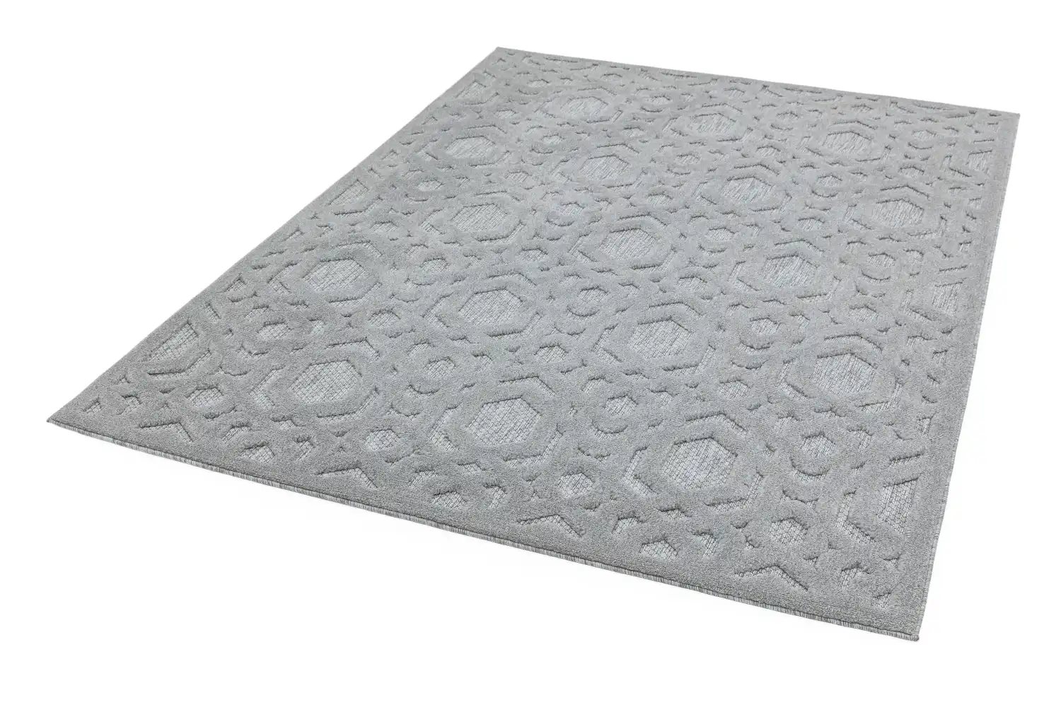 Salta SA03 Silver Geometric Rug - Image 4