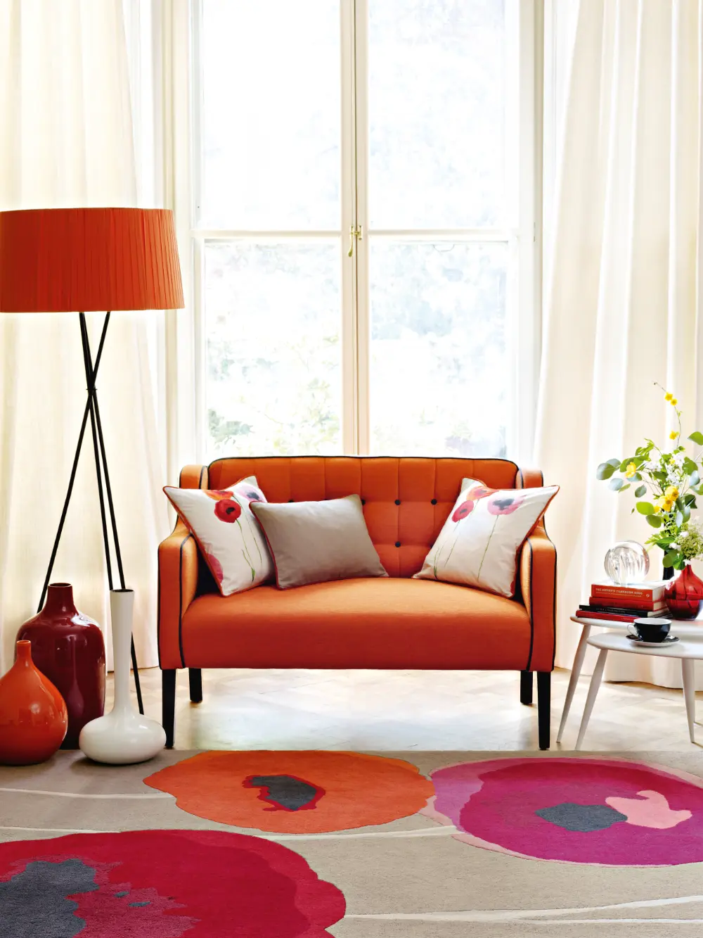 Sanderson Poppies - Red Orange 45700 Rug - Image 2