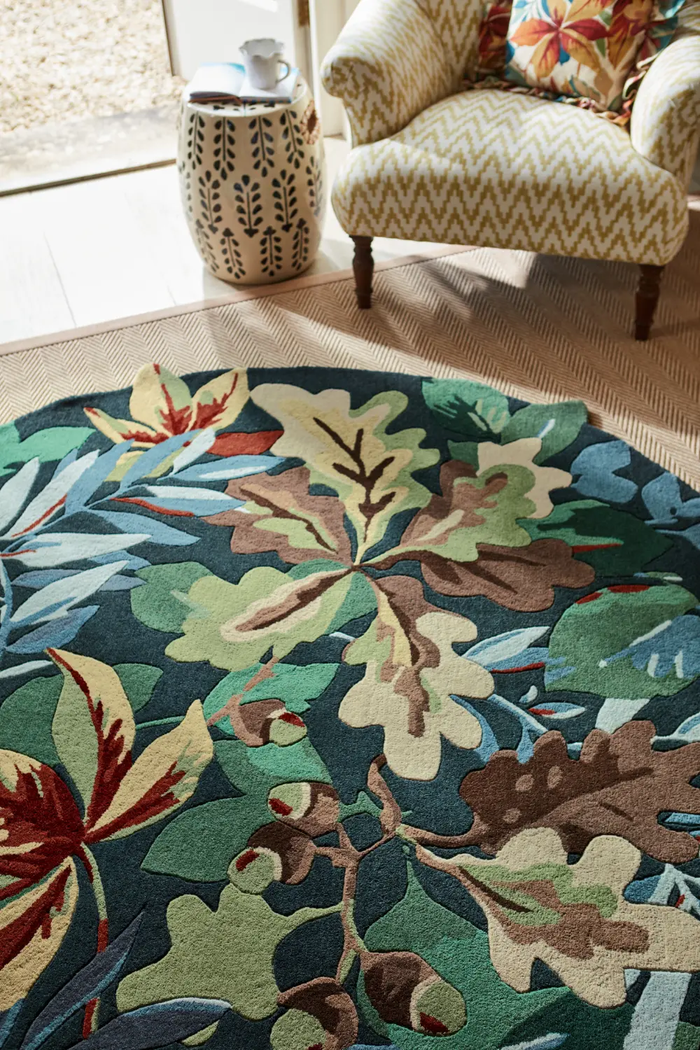 Sanderson Robins Wood Forest Green 146508 Rug - Image 2