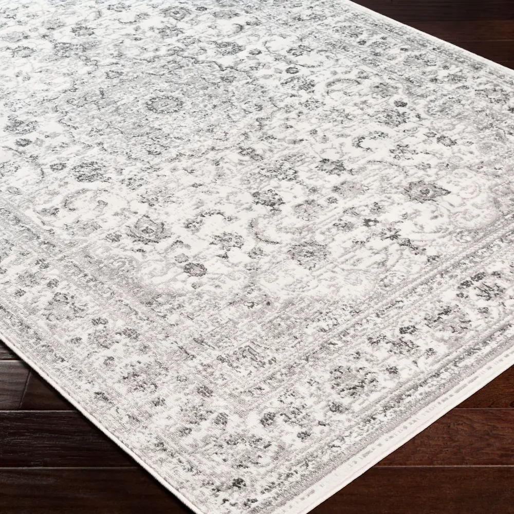 Sanvi Vintage Oriental Boho Light Grey Rug - Image 6