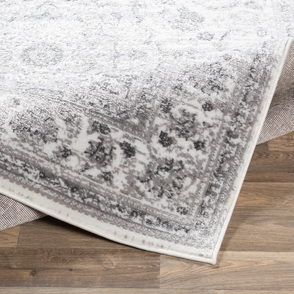 Sanvi Vintage Oriental Boho Light Grey Rug - Image 7
