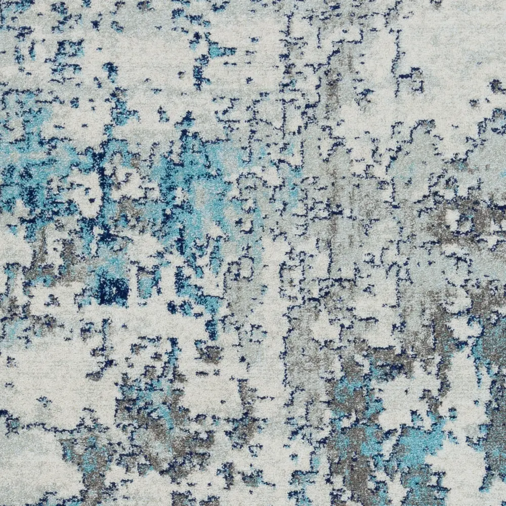 Sarah Abstract Modern Marble Navy/Aqua Rug - Image 12
