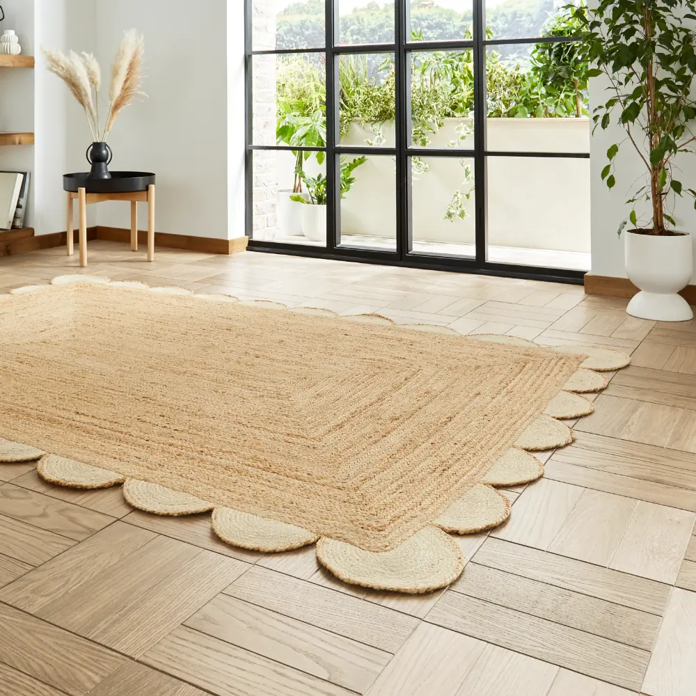 Savannah Jute Scallop Natural Rug - Image 2