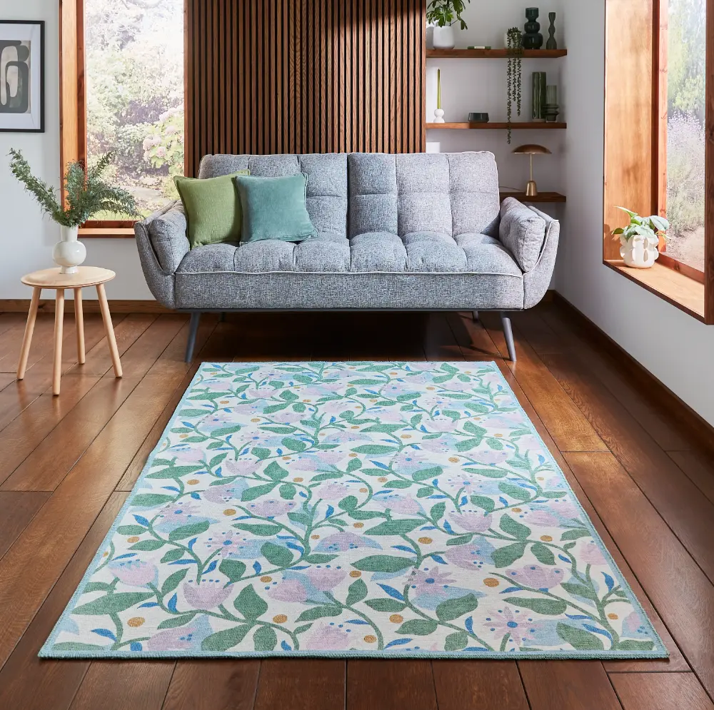 Scion Dancing Daisies Juniper/Violet Washable - Image 2