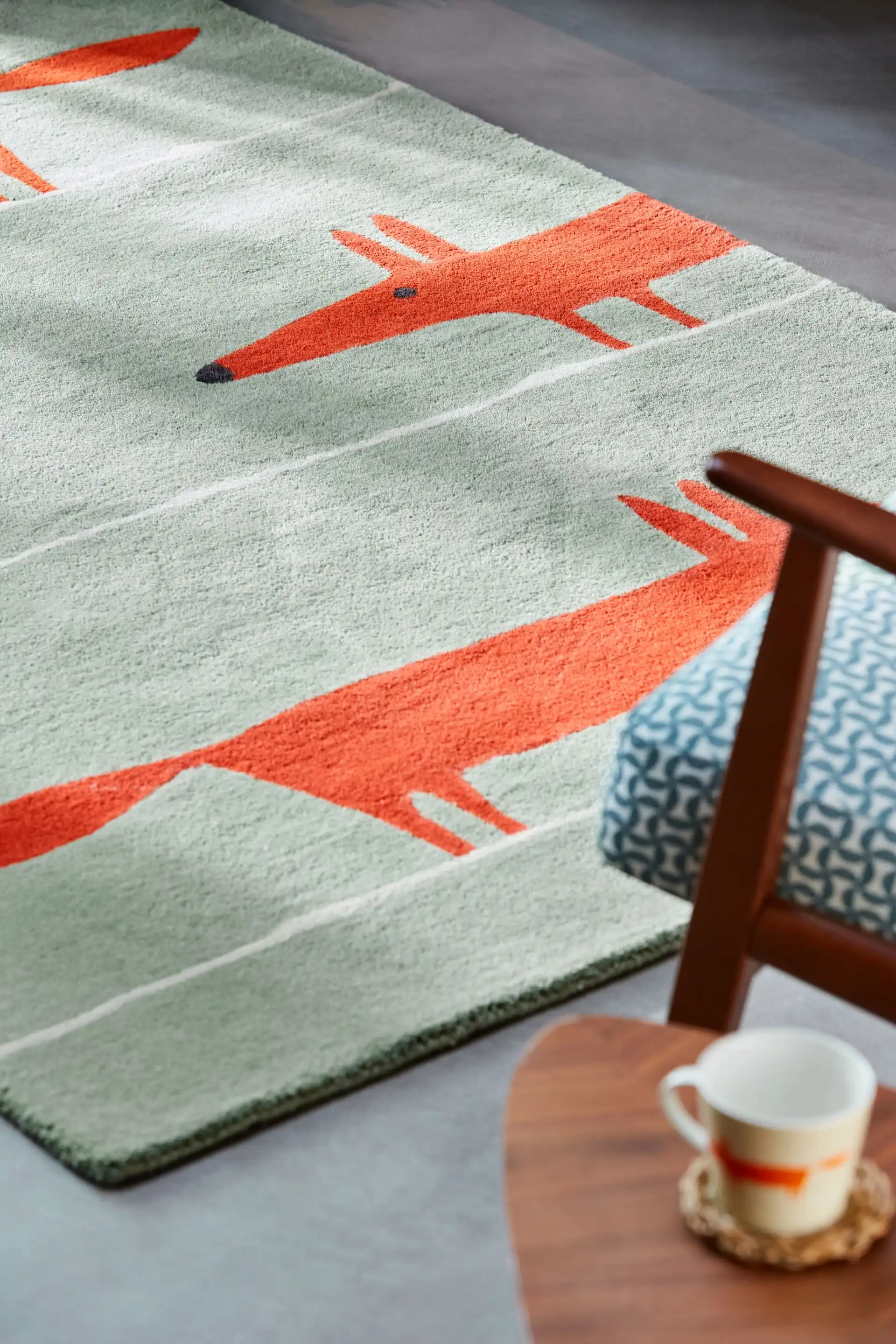 Scion Hand Tufted Mr Fox Mint Poppy 025313 Rug - Image 2
