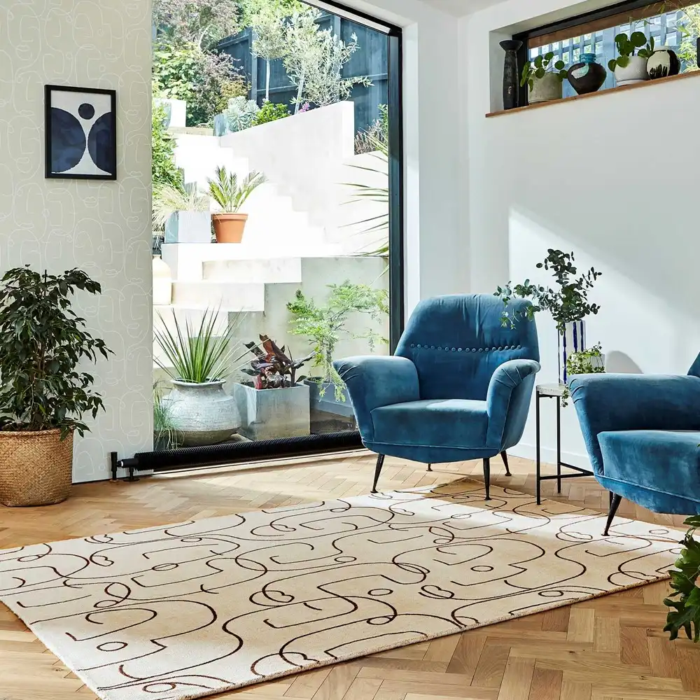 Scion Screen Printed Epsilon Charcoal 023801 Rug