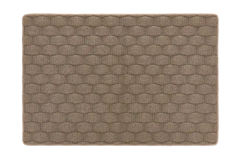 Sculptured Washable Basket Weave Mink Rug