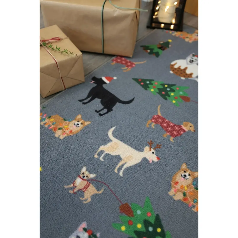 Seasonal Runners Multi Dogs Grey Washable - Image 2