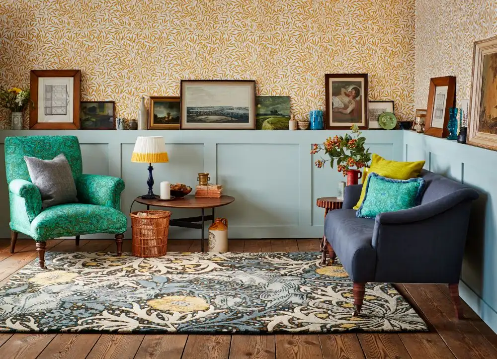 Seaweed Seaweed Teal 127008 Rug - Image 2