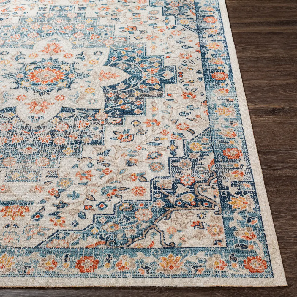 Selma In- & Outdoor Oriental Boho Dark Blue Rug - Image 7
