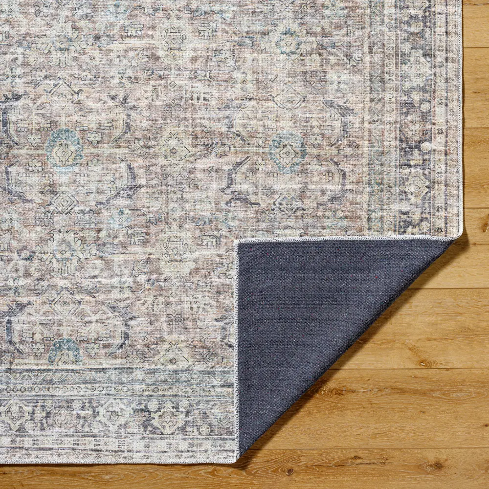 Darling Becki Owens X Livabliss Machine Washable Oriental Boho Light Silver Rug - Image 2
