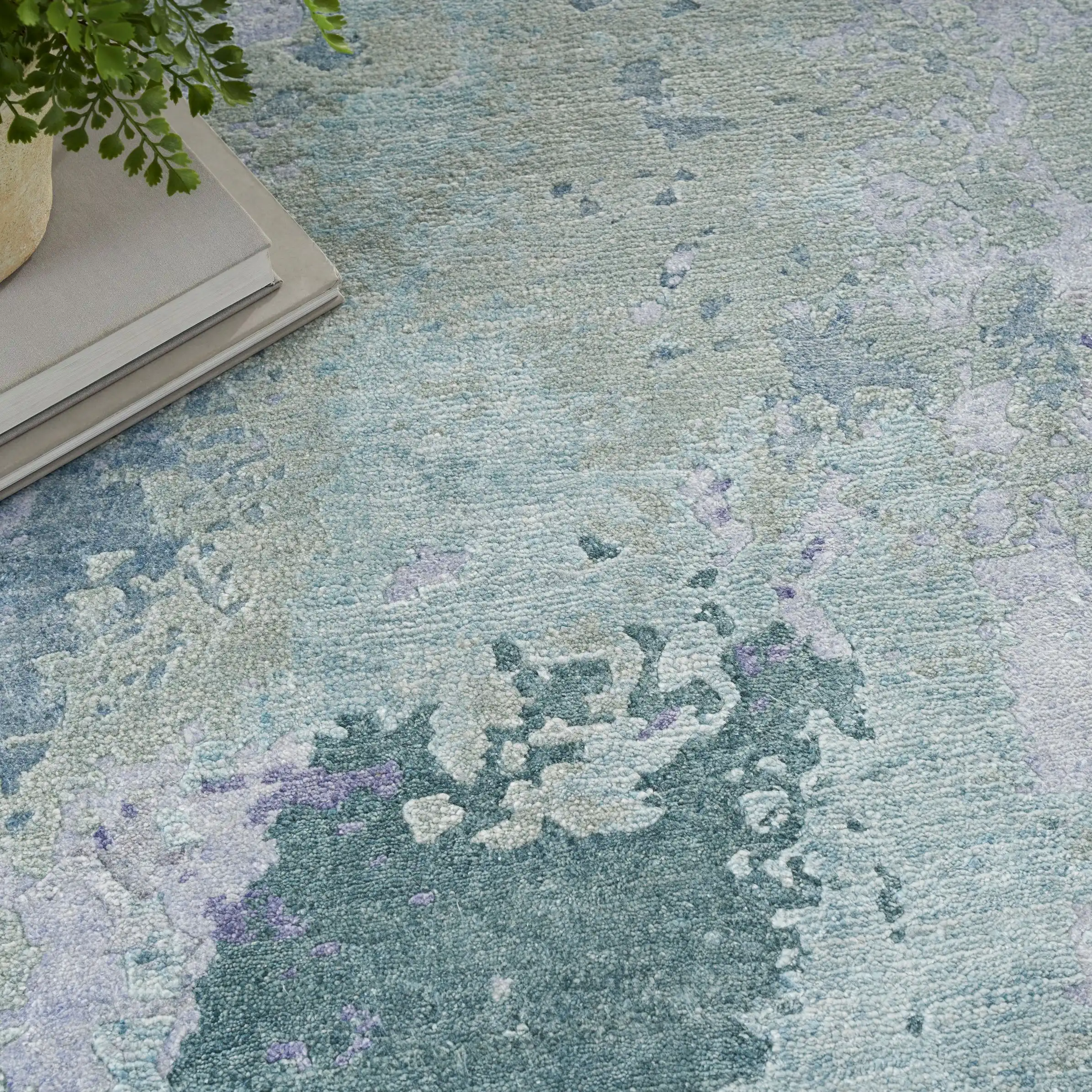 Silk Shadows SHA22 Blue Green Rug - Image 3