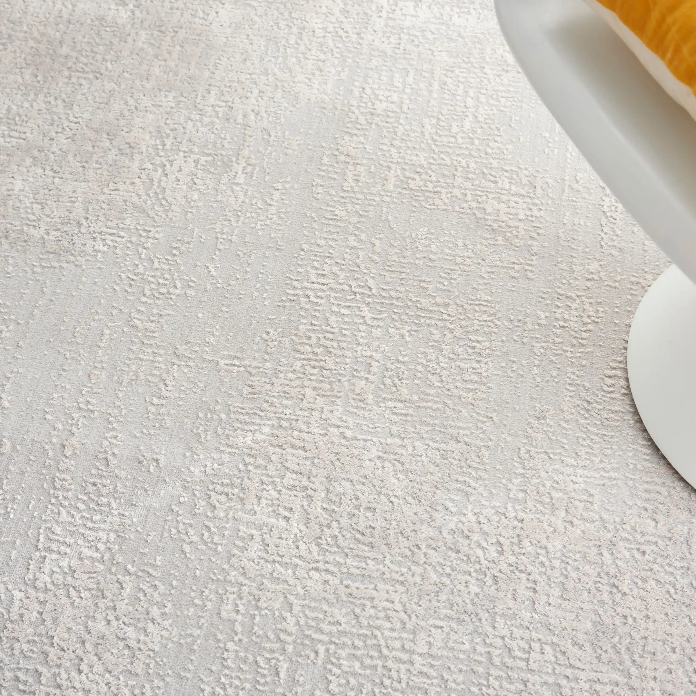 Silky Textures SLY01 Ivory Grey Rug - Image 2