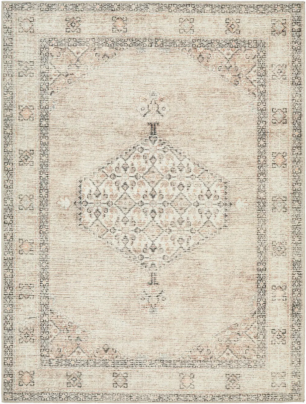 Lila Becki Owens X Livabliss Vintage Oriental Boho Blush/Beige Rug - Image 3