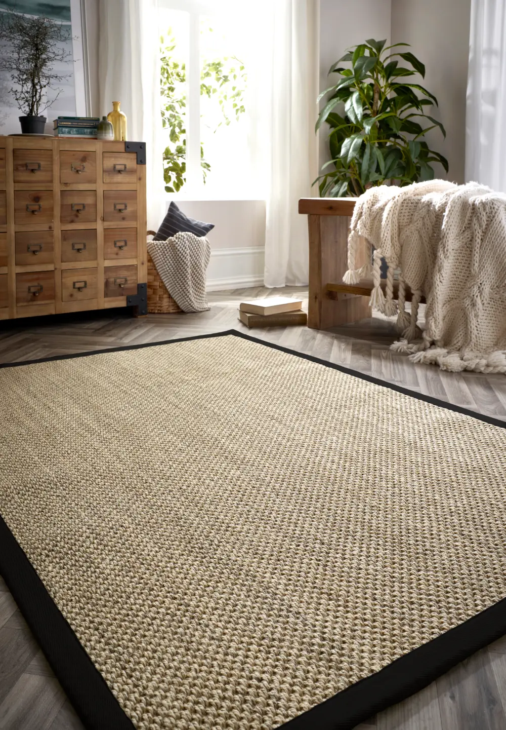 Sisal  Natural/Black Border - Image 6