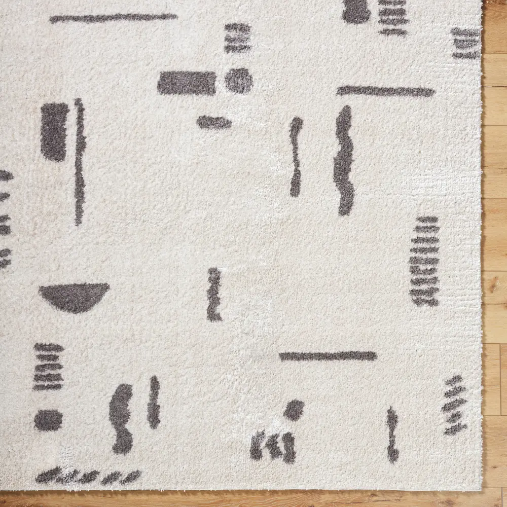 Soline Machine Washable Modern Shaggy Charcoal Rug - Image 2
