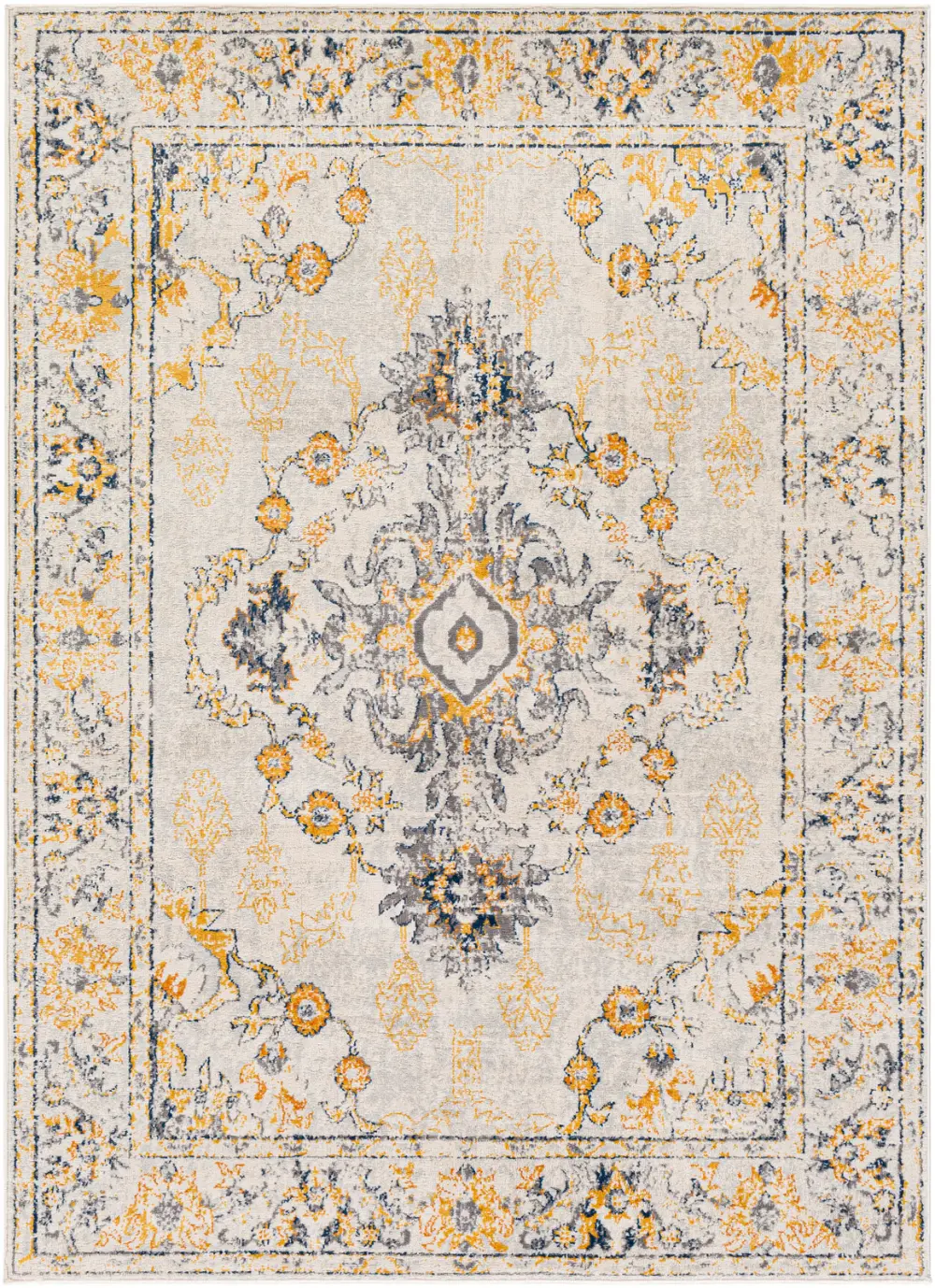 Sonam Vintage Oriental Boho Yellow Rug - Image 4