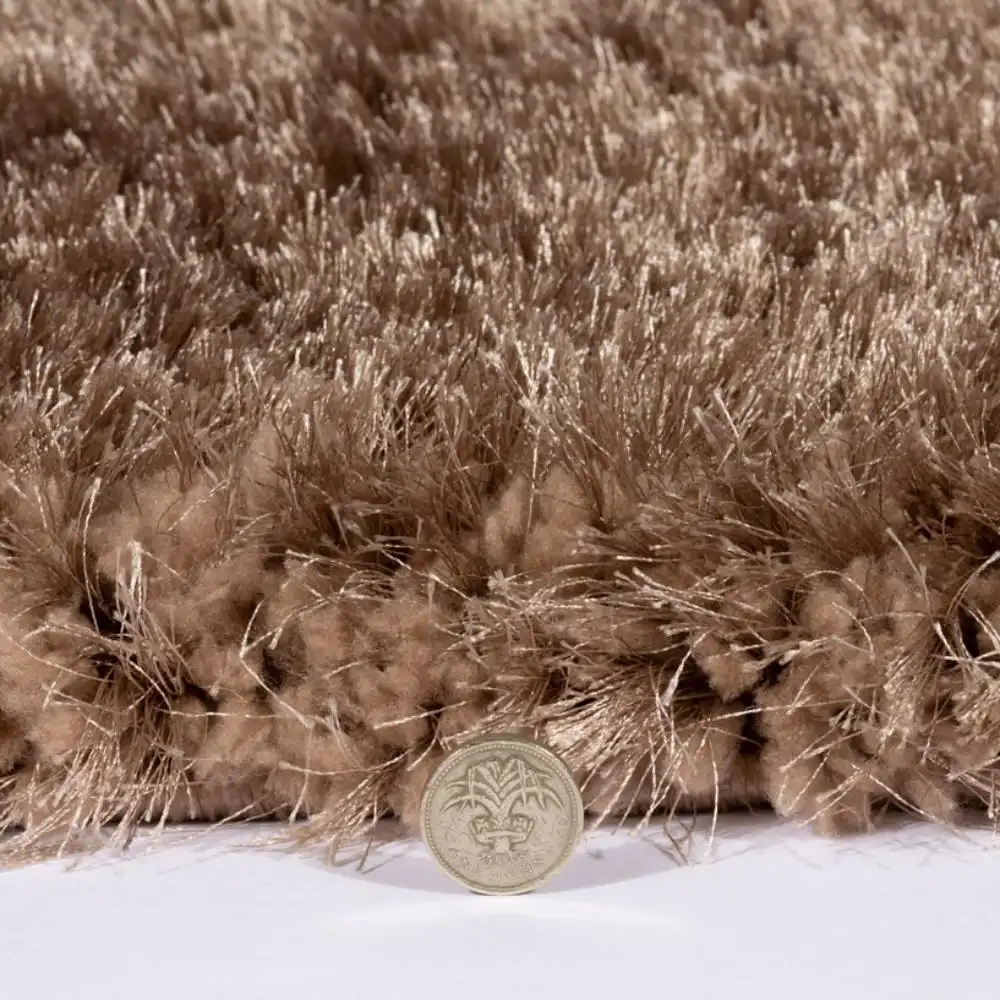 Sophia Shaggy Taupe Rug - Image 3