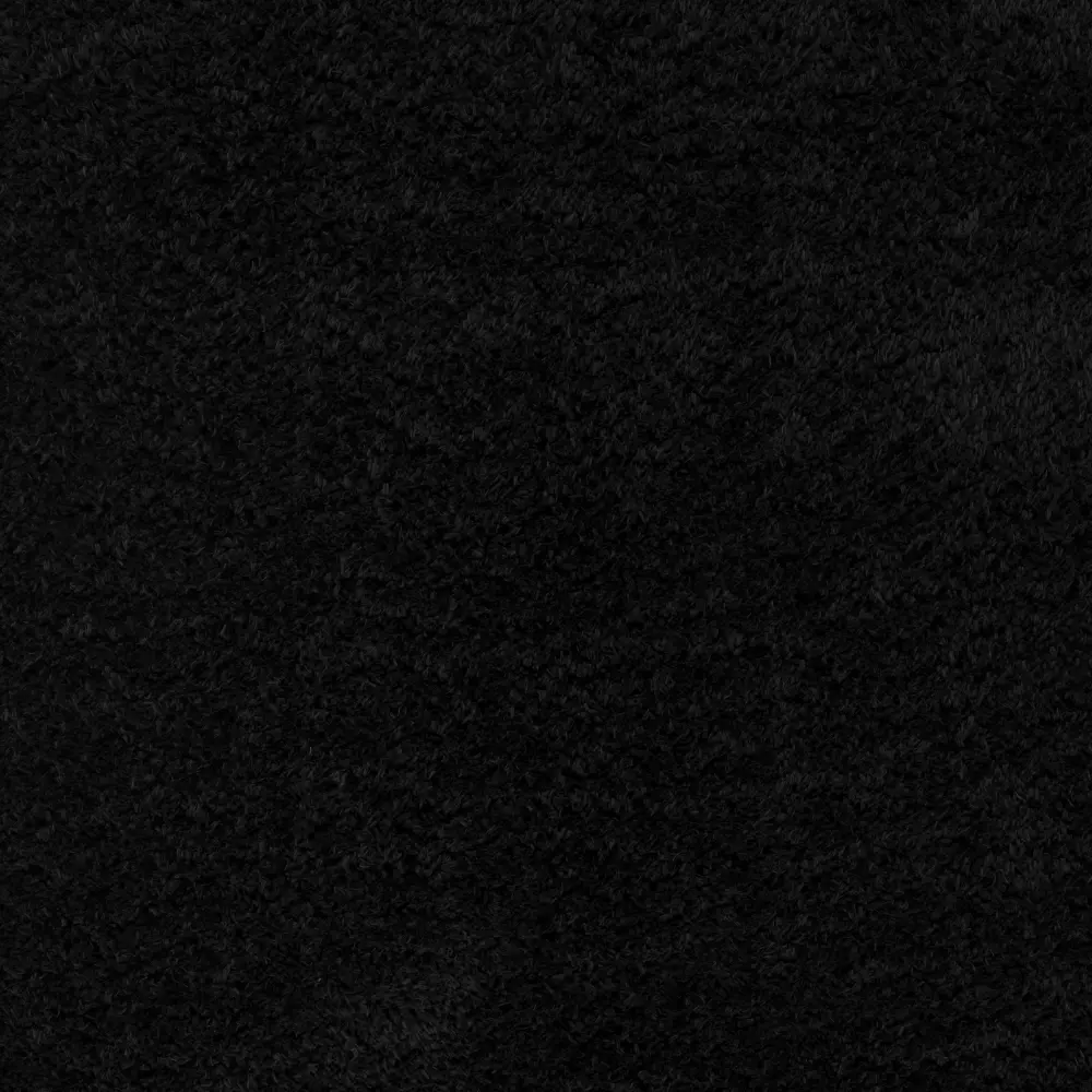 Soso Shaggy Solid Color Plush Pile Black Rug - Image 9