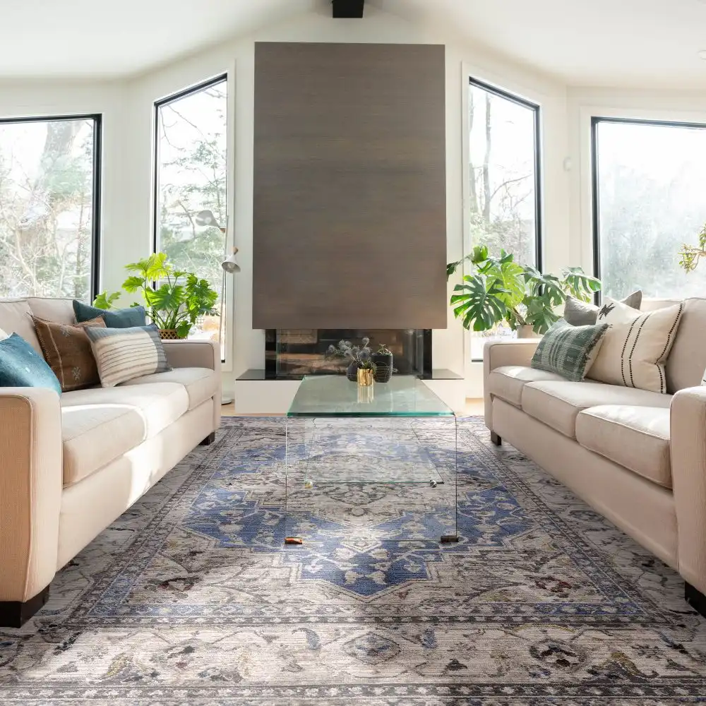 Sovereign Blue Medallion 07 Rug