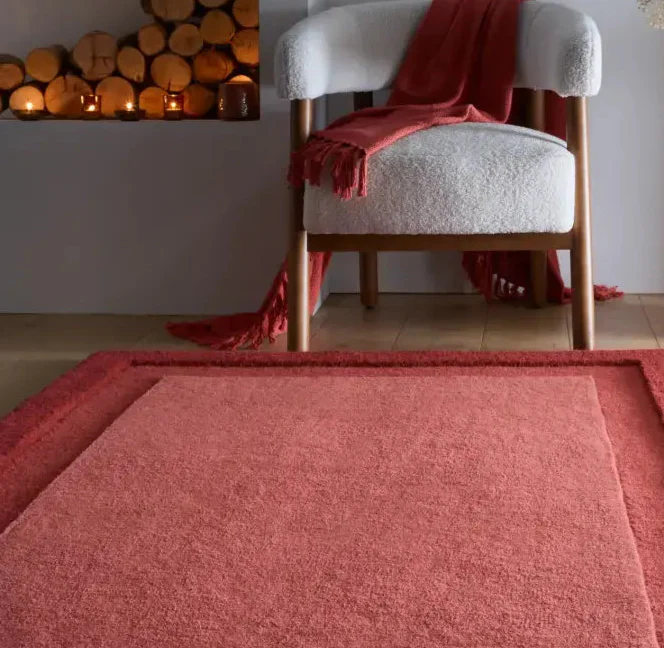 Stacked Border Wine Red