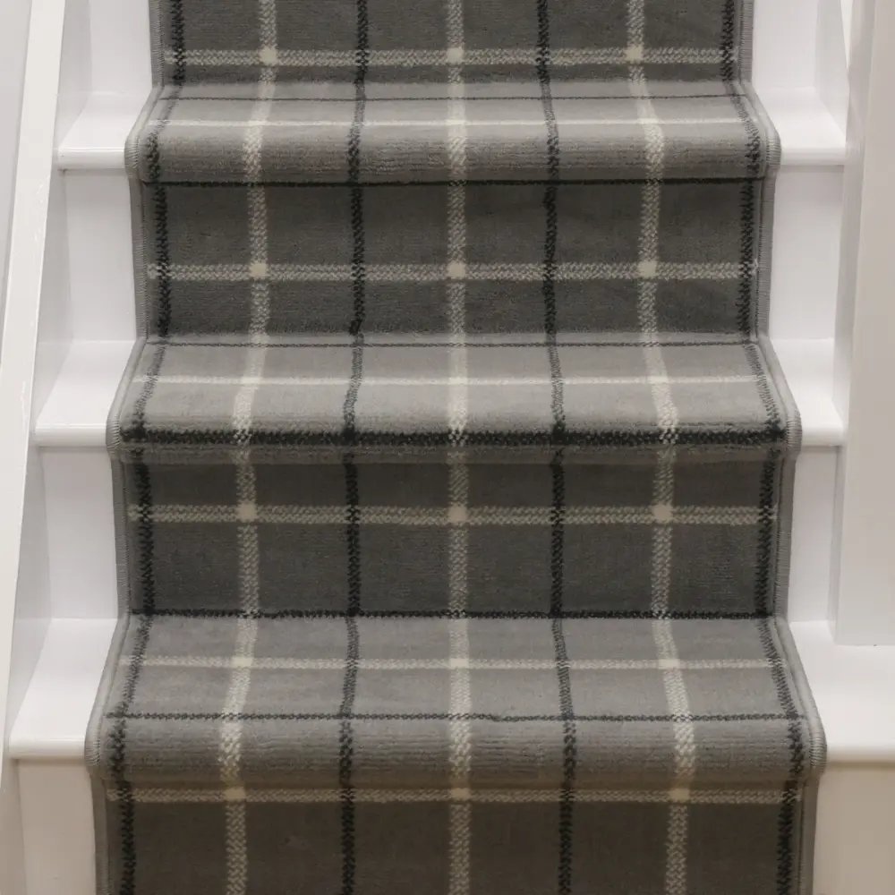 Stair Runners Maestro Stair Runner Check Grey - Image 3