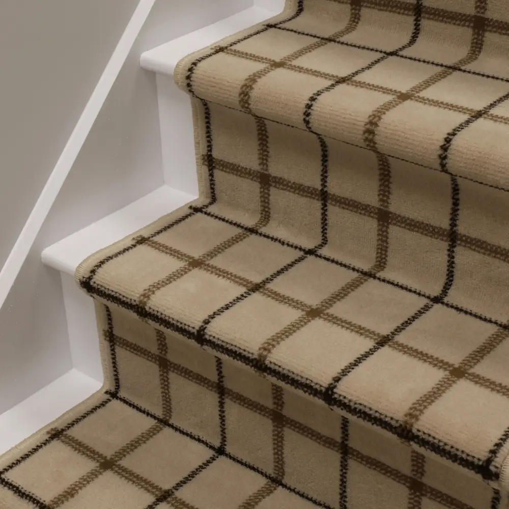 Stair Runners Maestro Stair Runner Check Natural - Image 4